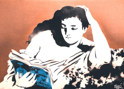 A young woman reading, 2020