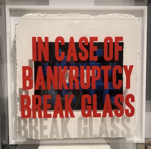 In Case of Bankruptcy - Invader Black and Blue (50x50 cm)