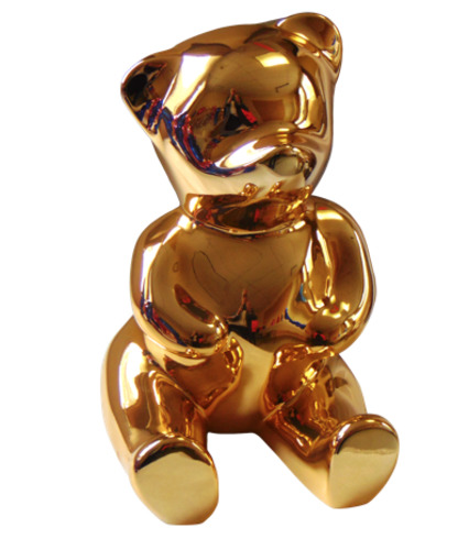 Brainy Gold : Nounours Assis (Résine - Glossy)