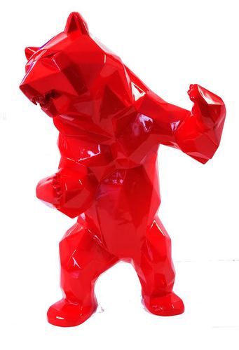 Ours debout - rouge