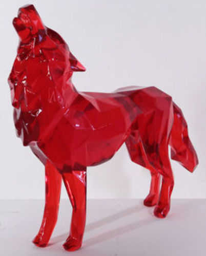 Howling Wolf Red Crystal Clear