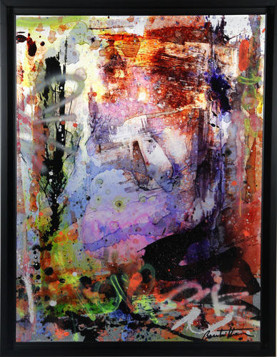 Abstract purple & brown