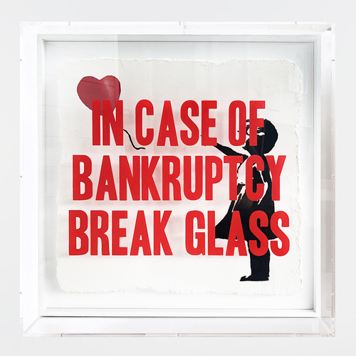 In Case of Bankruptcy - Banksy Balloon Girl left (60x60cm)