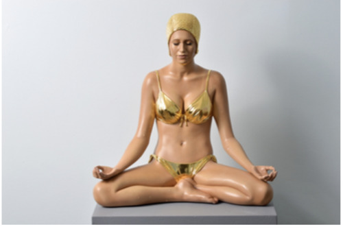 Miniature Balance with 24K Gold Leaf Cap and Gold Suit